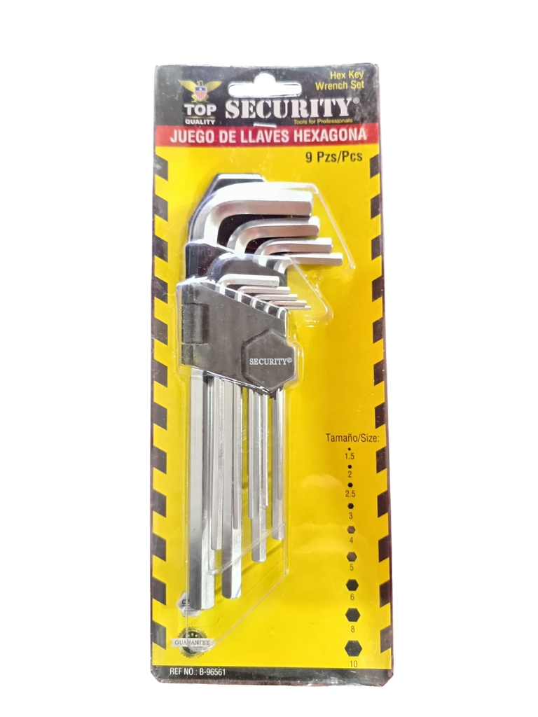 JUEGO DE LLAVES TORX 9PCS B-07623 SECURITY