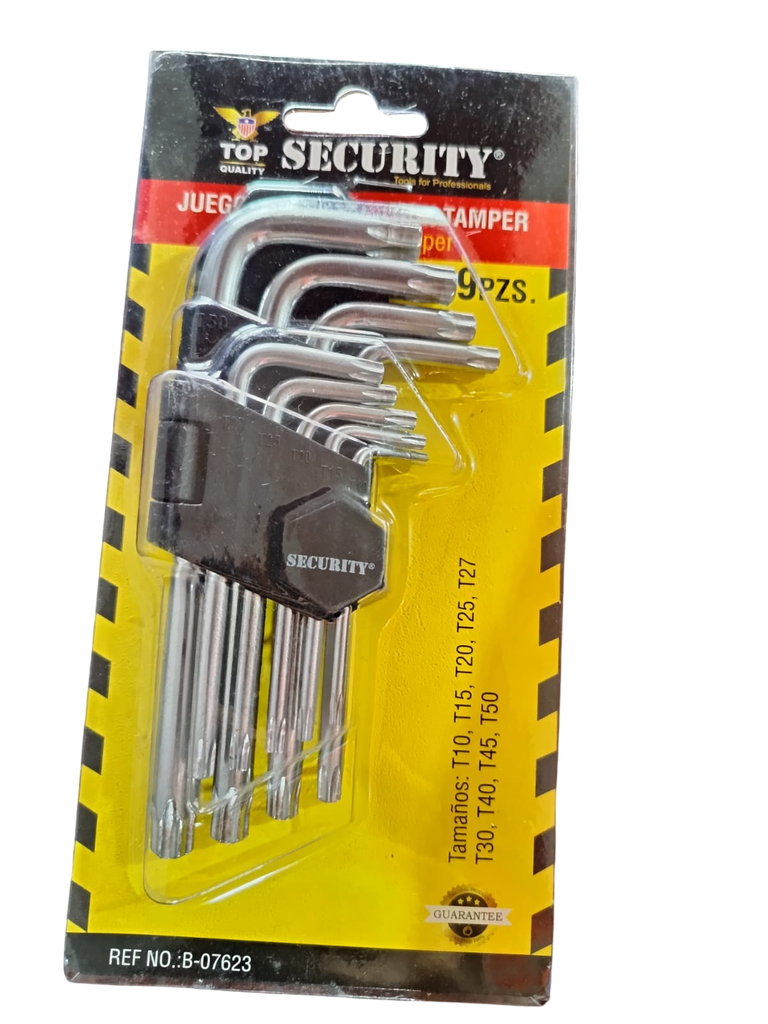 JUEGO DE LLAVES HEXAGONAL 9PZA IB-H05 SECURITY