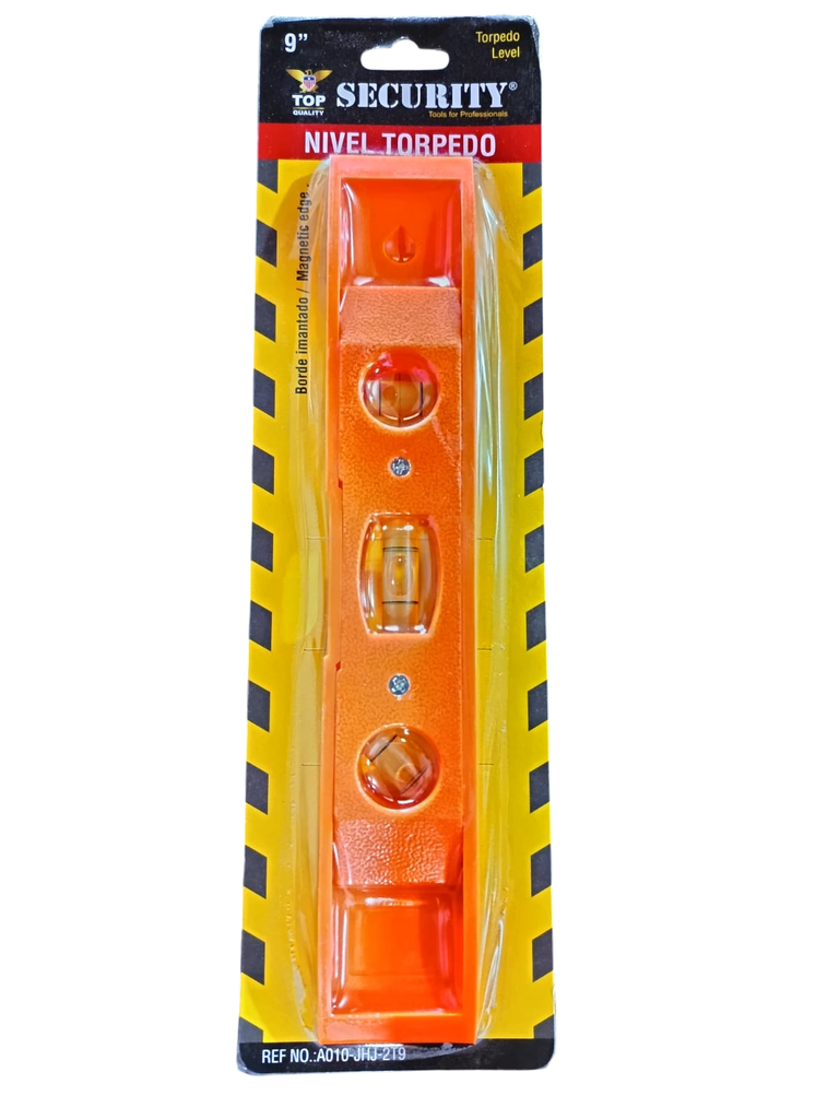 NIVEL TORPEDO 9" CON BORDE MAGNETICO A10-JHJ-2T9 SECURITY