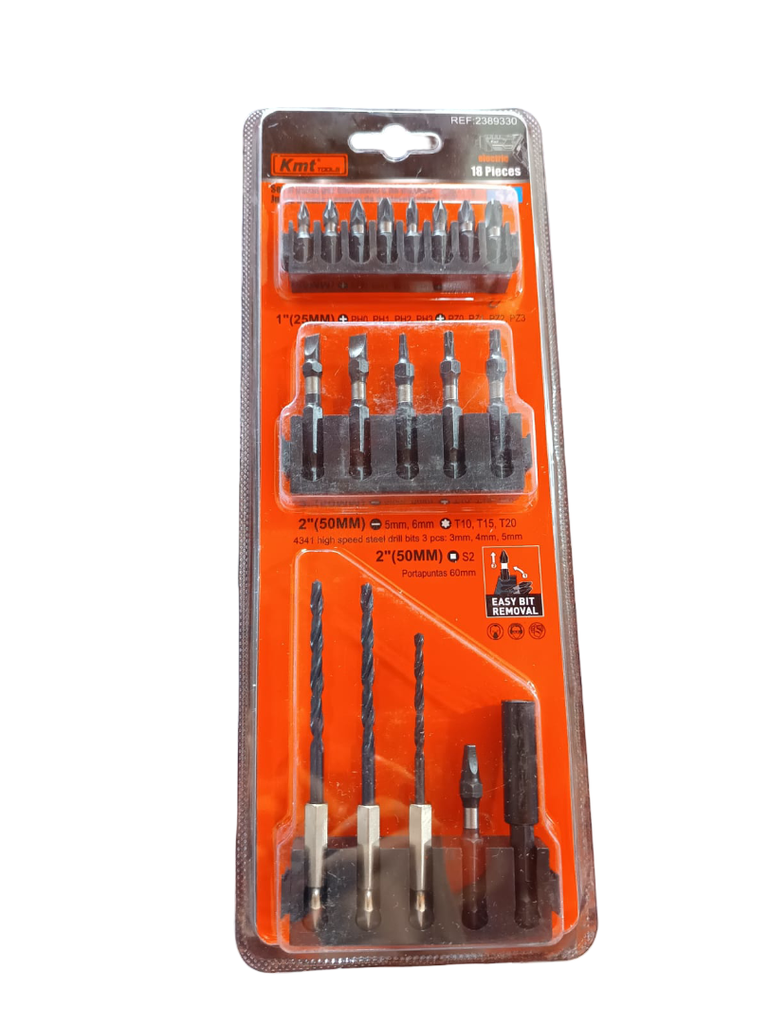 KIT DE PUNTAS Y COPAS 18 PZS 2389330 KMT TOOLS