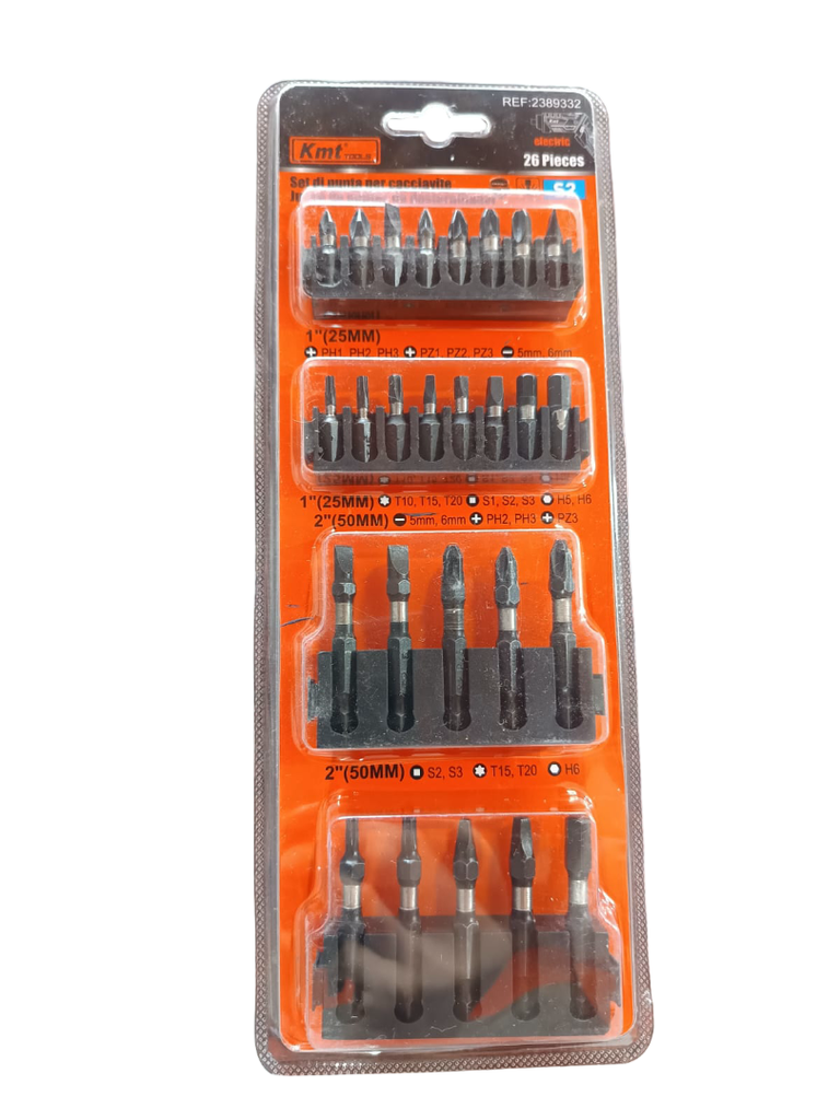 KIT DE PUNTAS Y COPAS 26 PZS 2389332 KMT TOOLS