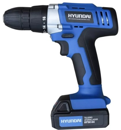 TALADRO ATORNILLADOR INALAMBRICO 14.4V 3/8 PLG. HYUNDAI 