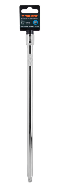  EXTENSIÓN DE 12"" PARA MATRACA, CUADRO 3/8", 13667 TRUPER