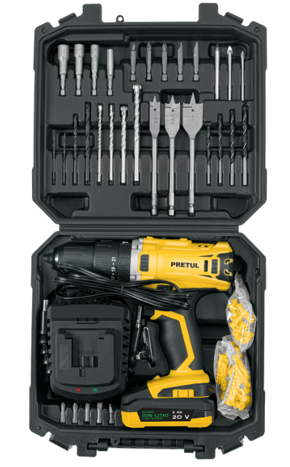 KIT ROTOMARTILLO 1/2" 20V 32 ACCESORIOS 29000 PRETUL