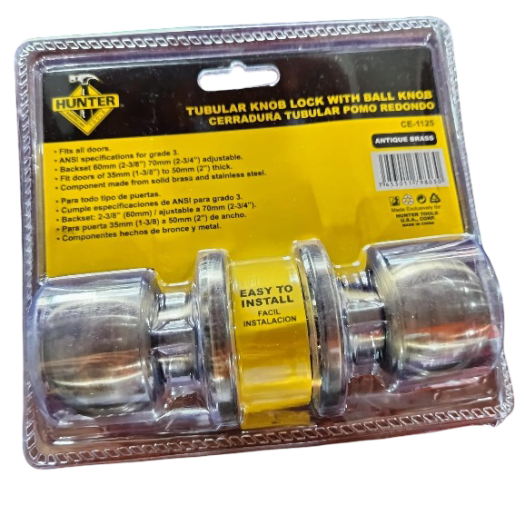CHAPA BOLA TUBULAR BRONCE ANTIGUO C/LLAVE CE-1125 HUNTER