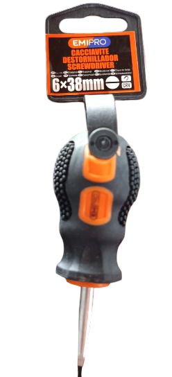 DESARMADOR PLANO CON IMAN 6X38MM 8100052 EMIPRO