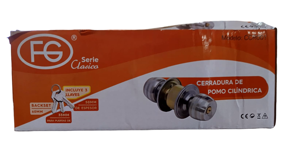 CHAPA DE BOLA SATINADA CON LLAVES CCR001 FG