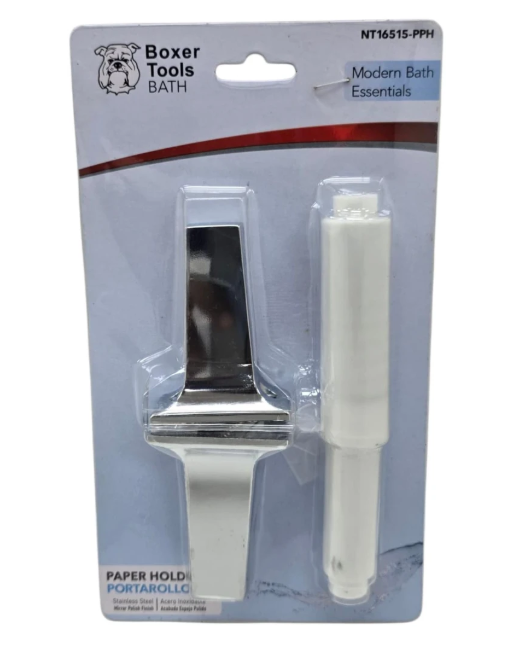 PORTA P/HIGIENICO MANIJAS ACERO INOX RODILLO PLASTICO NT16515-PPH BOXER TOOLS