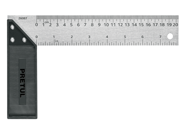 ESCUADRA 8" PARA CARPINTERO 26087 PRETUL