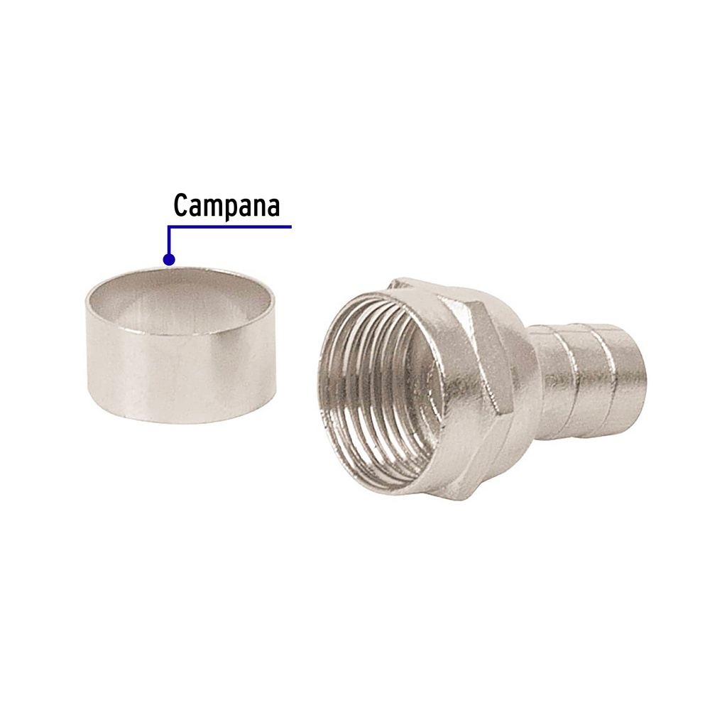 CONECTOR MACHO TIPO F RG6 48480 VOLTECK