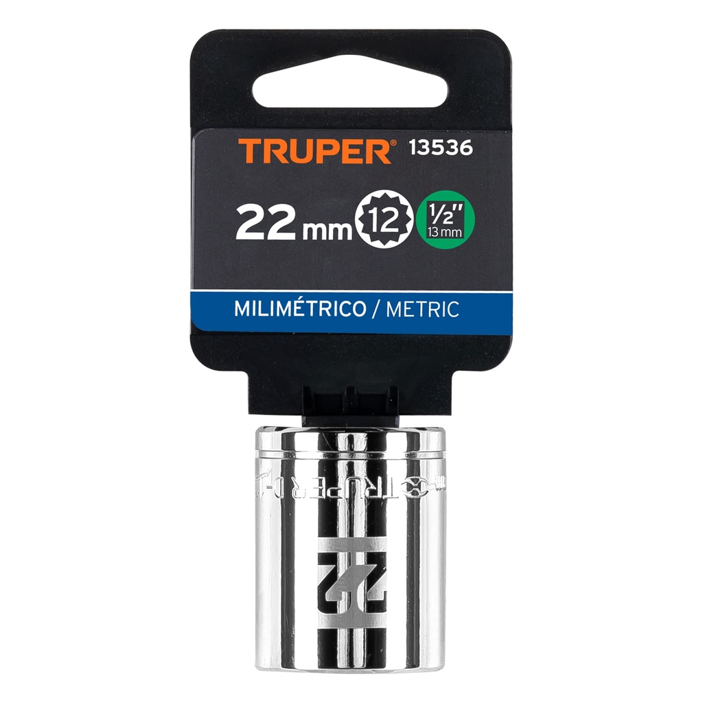 COPA MILIMETRICA 1/2" 22MM 13536 TRUPER