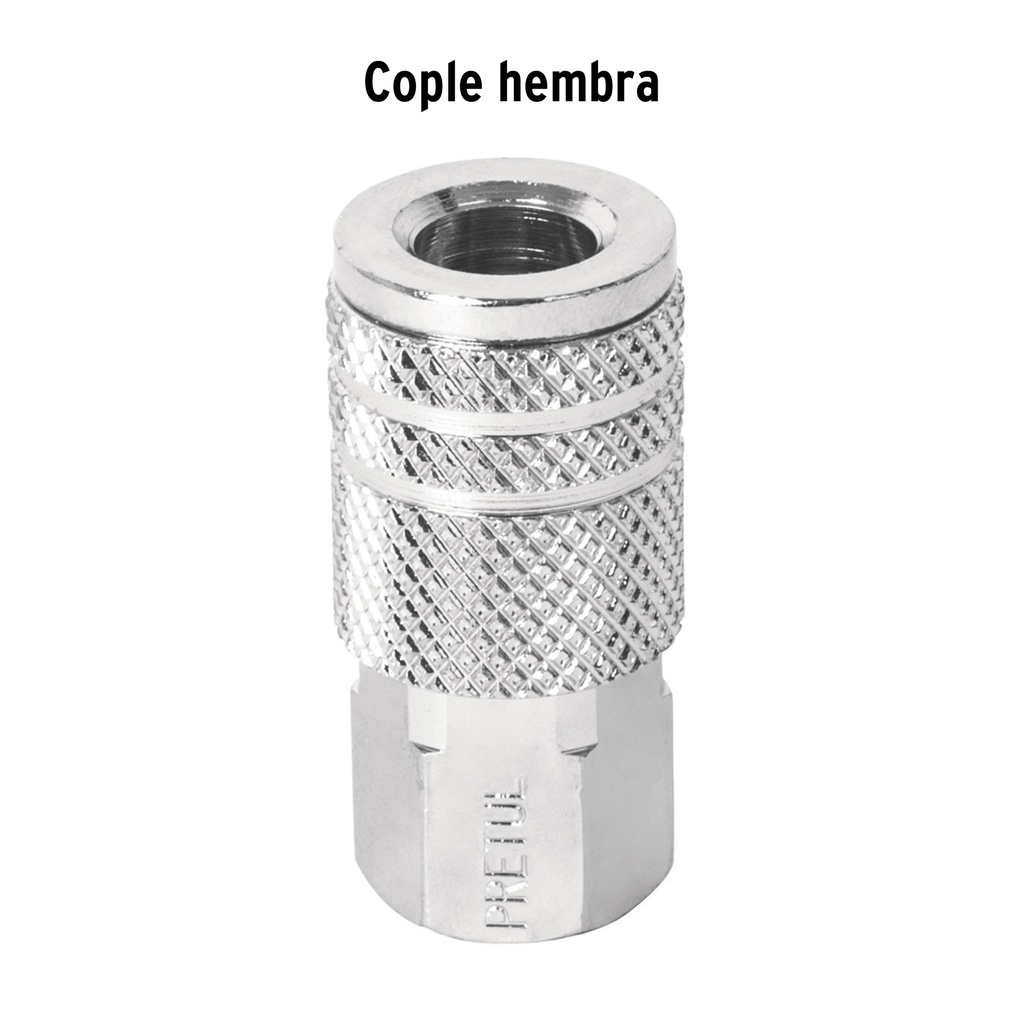 COPLE ACERO, CUERDA 1/4 NPT HEMBRA 27028 PRETUL