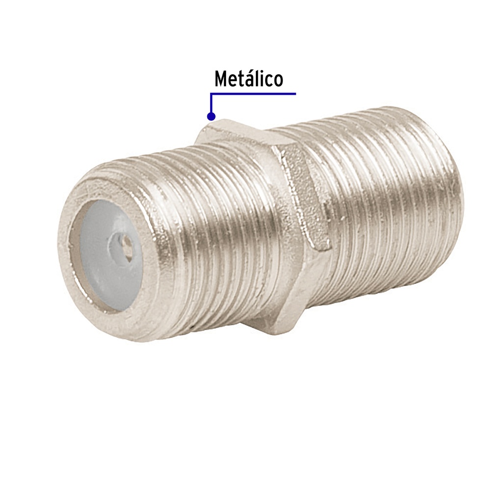COPLE TIPO BARRIL PARA CABLE COAXIAL RG6 48484 VOLTECK