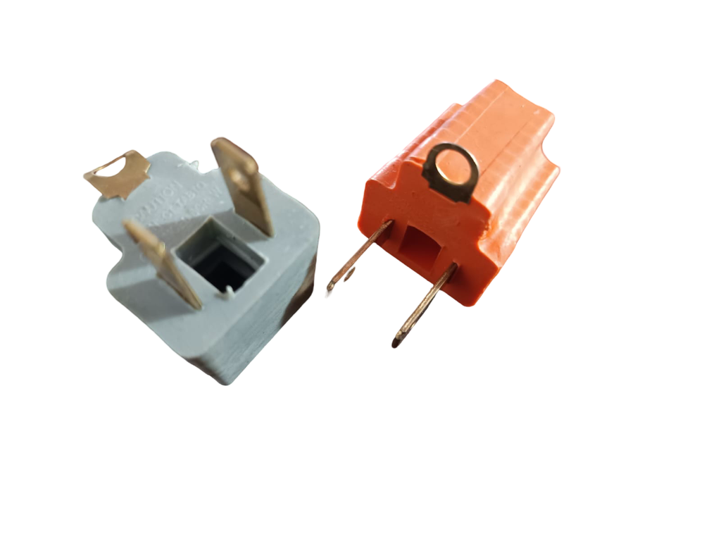 CORTA ESPIGA RECEPTORA POLARIZADA 15A-125V NARANJA Y GRIS