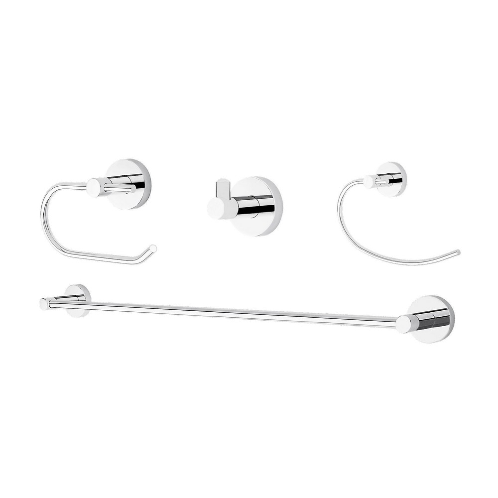 ACCESORIO PARA BAÑO CROMADO DE 4 PIEZAS AL0035 ALDOSA