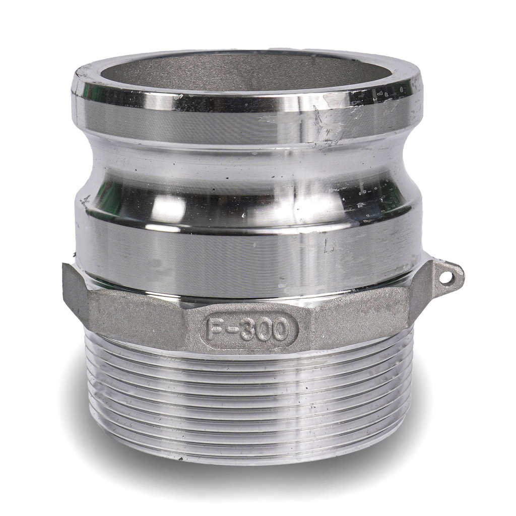 ACOPLE DE ALUMINIO DE 3" (MACHO NPT Y MACHO ACOPLE) F-300