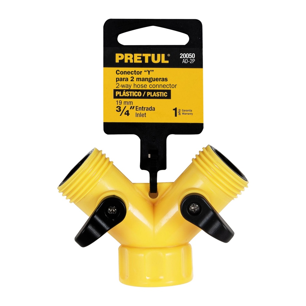 ADAPTADOR Y 3/4" PLASTICO PARA MANGUERA 20050 PRETUL