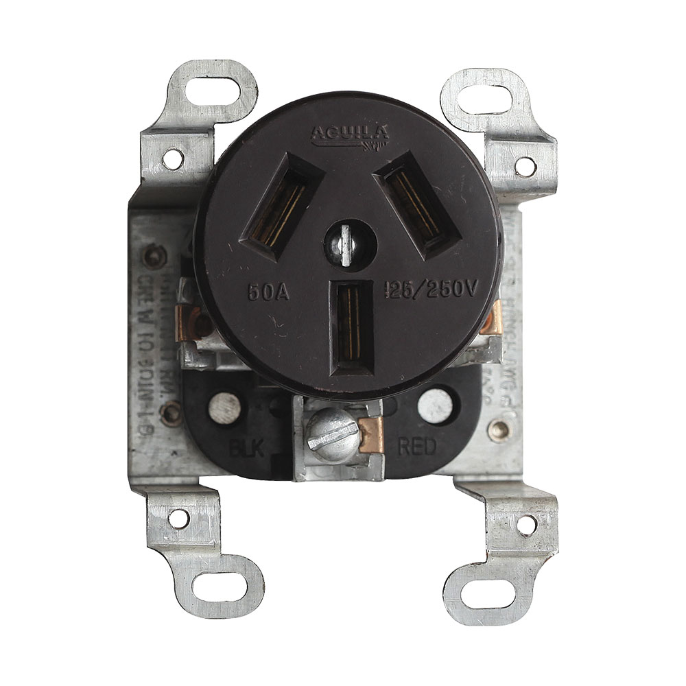 ARMADURA 50A 125/250V NEMA 10-50R PARA EMPOTRAR 122B EAGLE