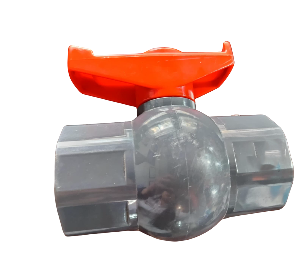 VALVULA DE BOLA LISA PVC 200 PSI MANECILLA MARIPOSA 2"