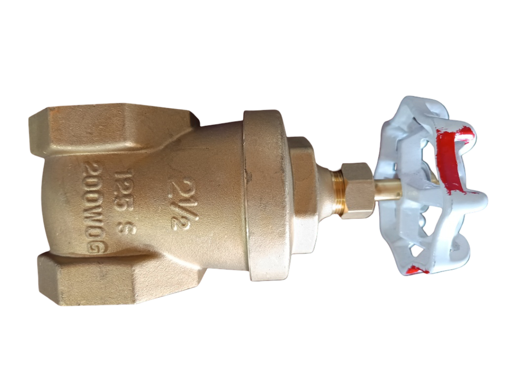 VALVULA DE COMPUERTA BRONCE TIPO PESADO 125 SWP 200 WOG DE 2-1/2 KUVAL