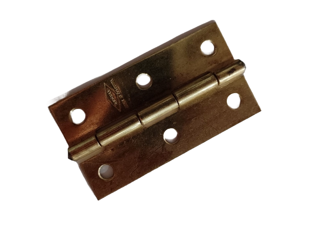 BISAGRA COMUN DORADA CT. 2 1/2" PAR INDUMA