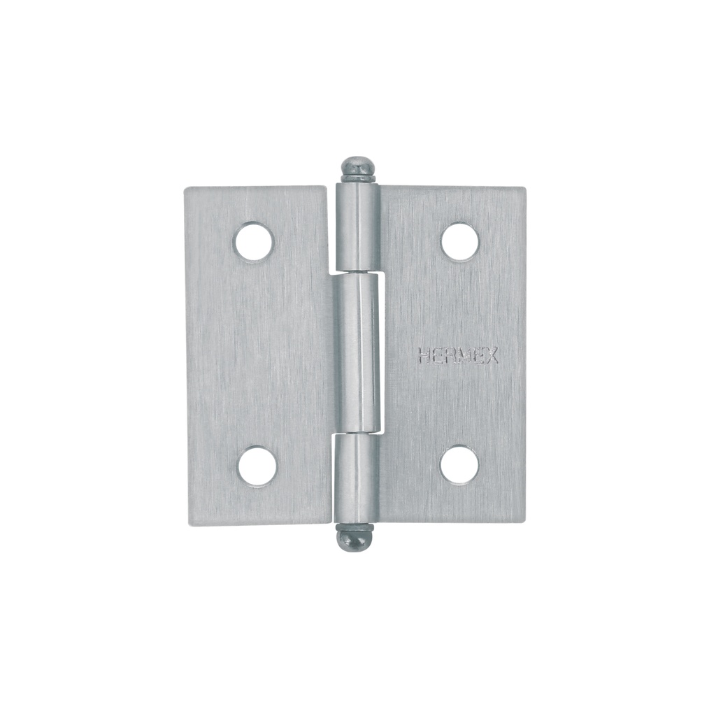 BISAGRA CUADRADA 2" ACERO CROMO MATE REDONDA 43254 HERMEX