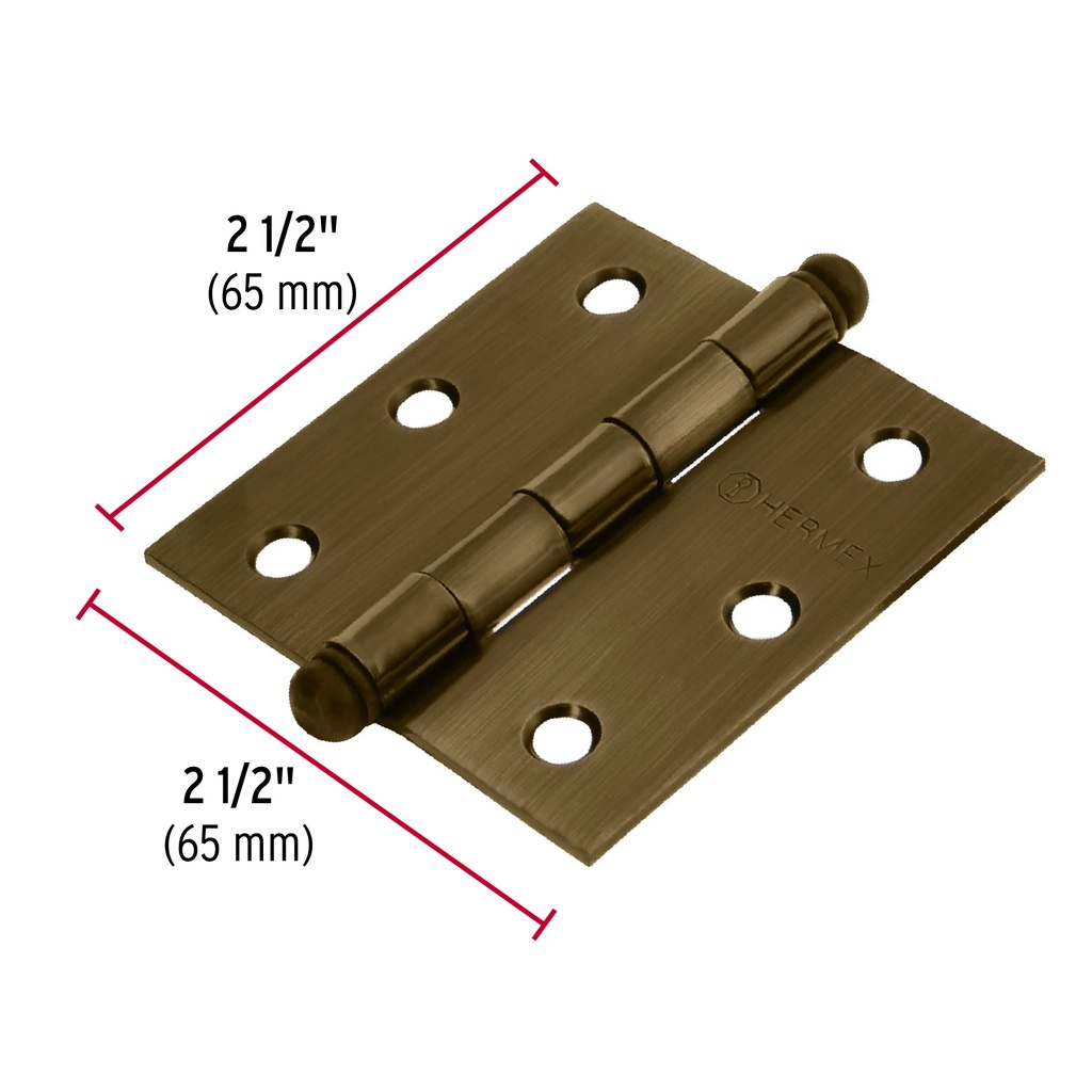BISAGRA CUADRADA 2-1/2", ANTIGUO 43245 HERMEX