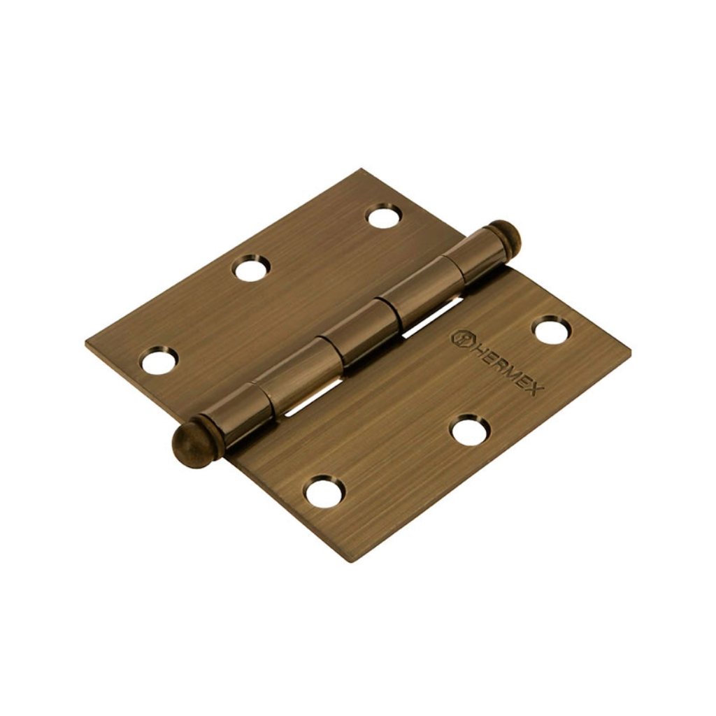 BISAGRA CUADRADA 3-1/2", ANTIGUO,REDONDA 43247 HERMEX