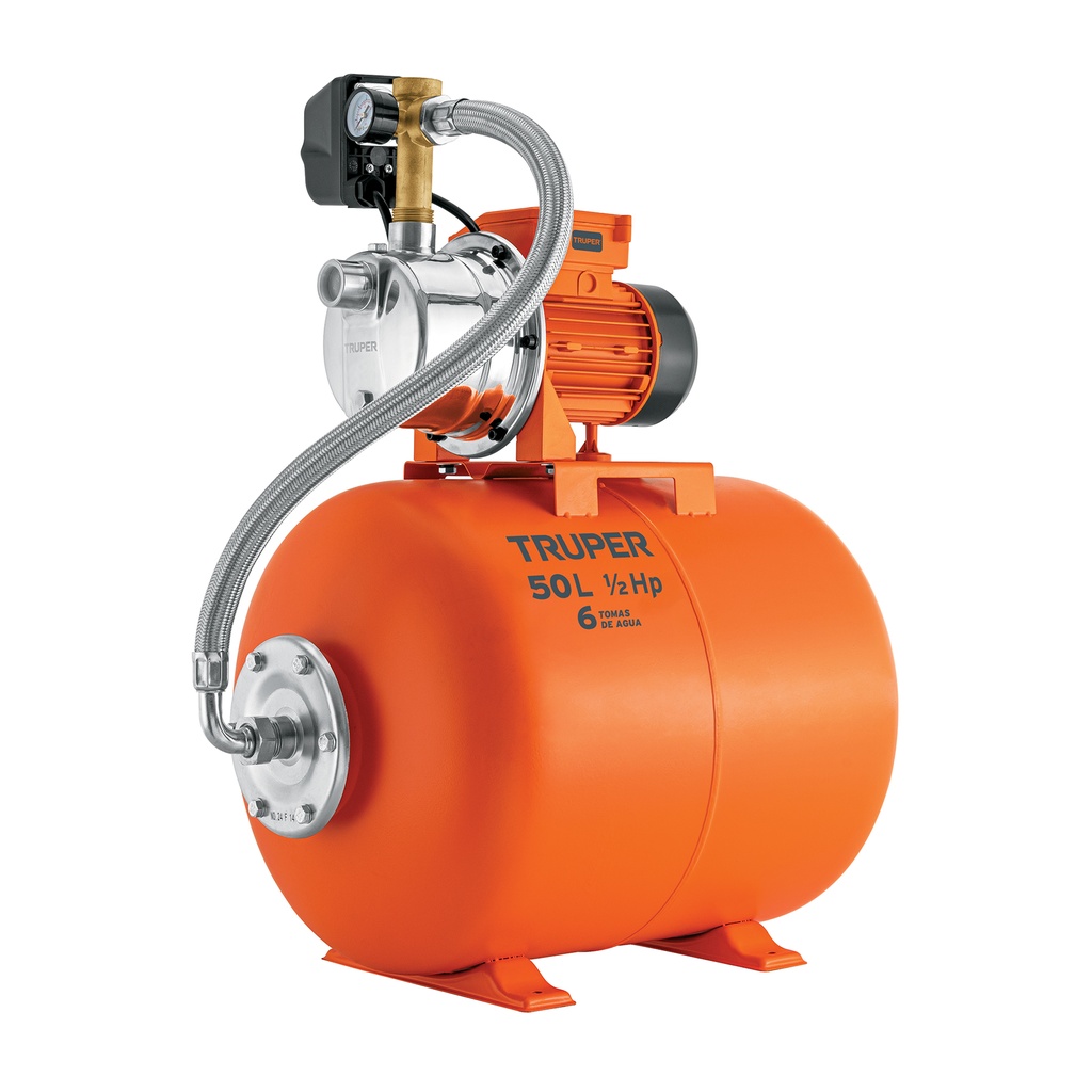 BOMBA HIDRONEUMATICA DE 1/2HP, 50 LITROS 12254 TRUPER