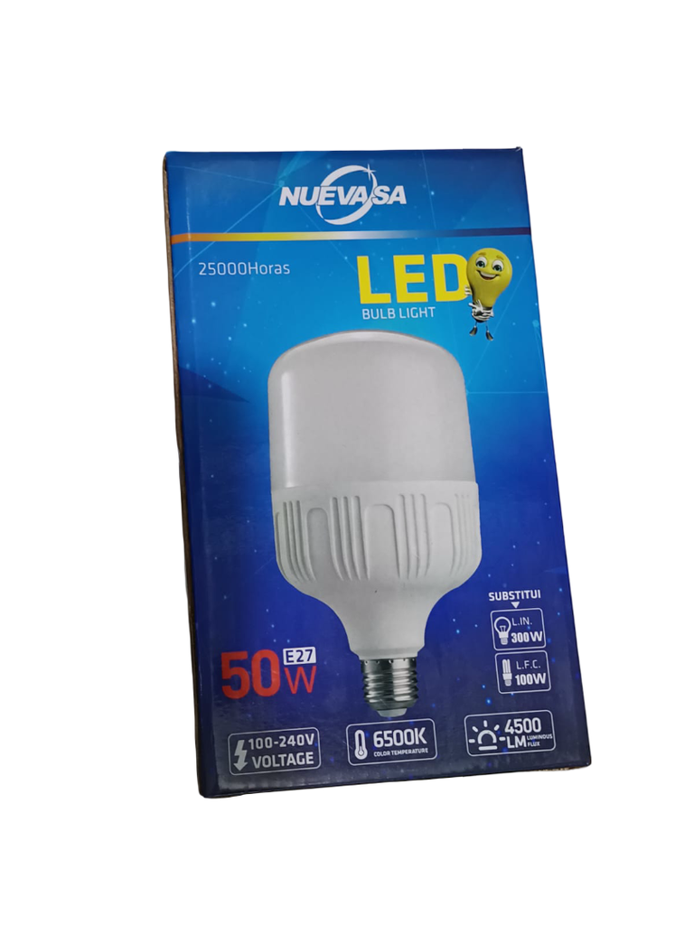 BOMBILLO LED ALTA POTENCIA POT 50W-6500K-E27 NUEVASA