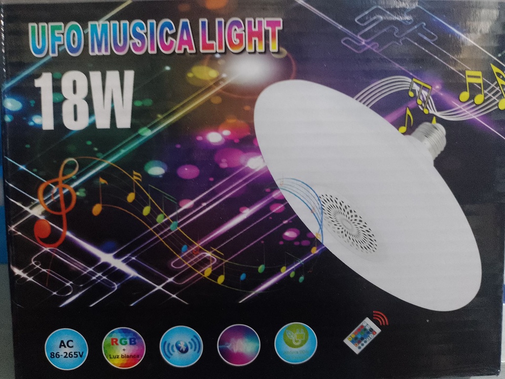 BOMBILLO LED MUSICAL MULTICOLORES