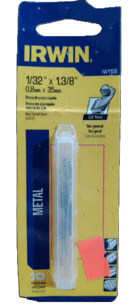 BROCA 1/32" HSS BK 10/1 IRWIN IW1106