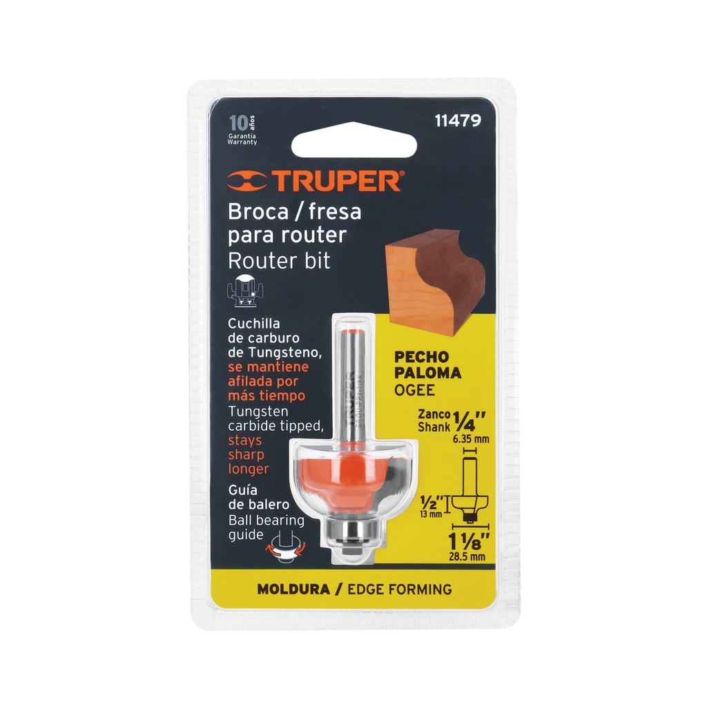 BROCA ROUTER PECHO PALOMA 1-1/8" C/BALERO 11479 TRUPER