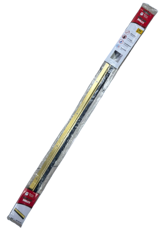 BURLETE METALICO PARA PUERTA DORADO BOXER