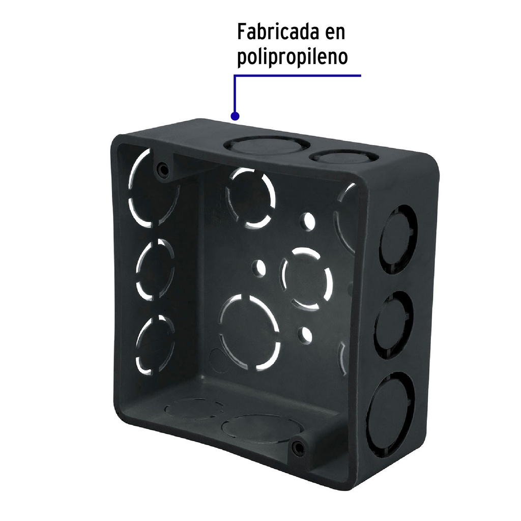 CAJA 4X4 CUADRADA DE PLASTICO 45004 VOLTECK