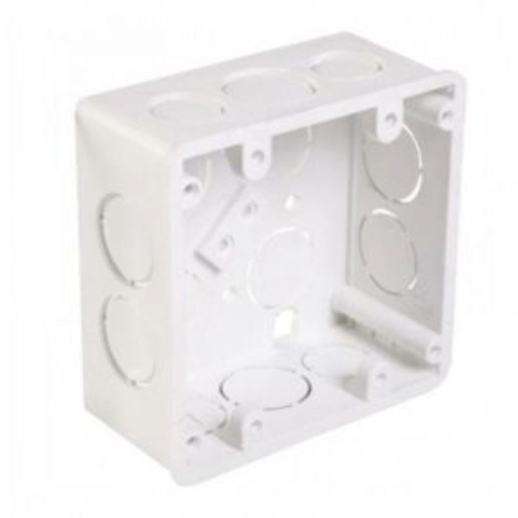 CAJA CUADRADA PLASTICO BLANCA 4"X4"