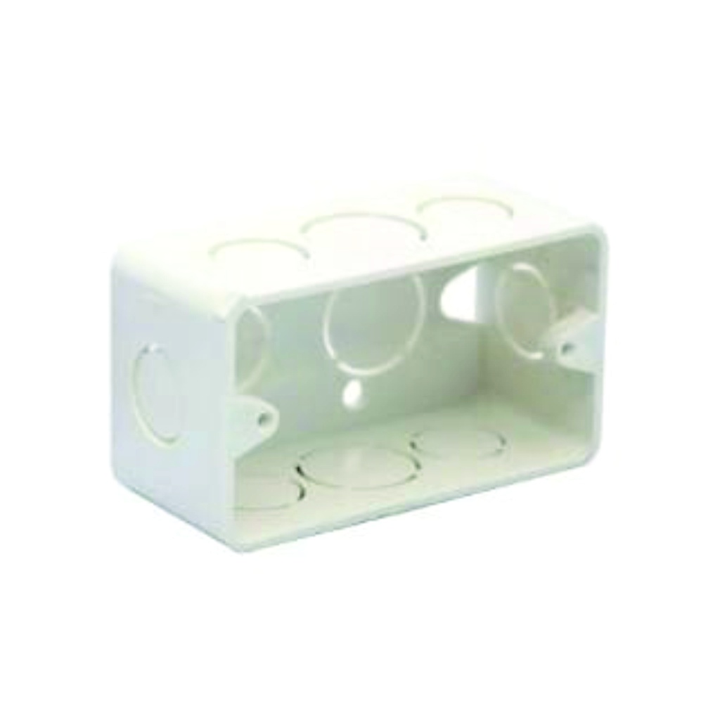 CAJA PLASTICA RECTANGULAR CONEXIONES ELECTRICAS 2" X 4"
