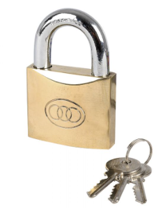 CANDADO DORADO PESADO #261 20 MM. TRES CIRCULOS