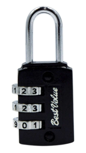 CANDADO MALETA COMBINACION NEGRO C16695 BEST VALUE