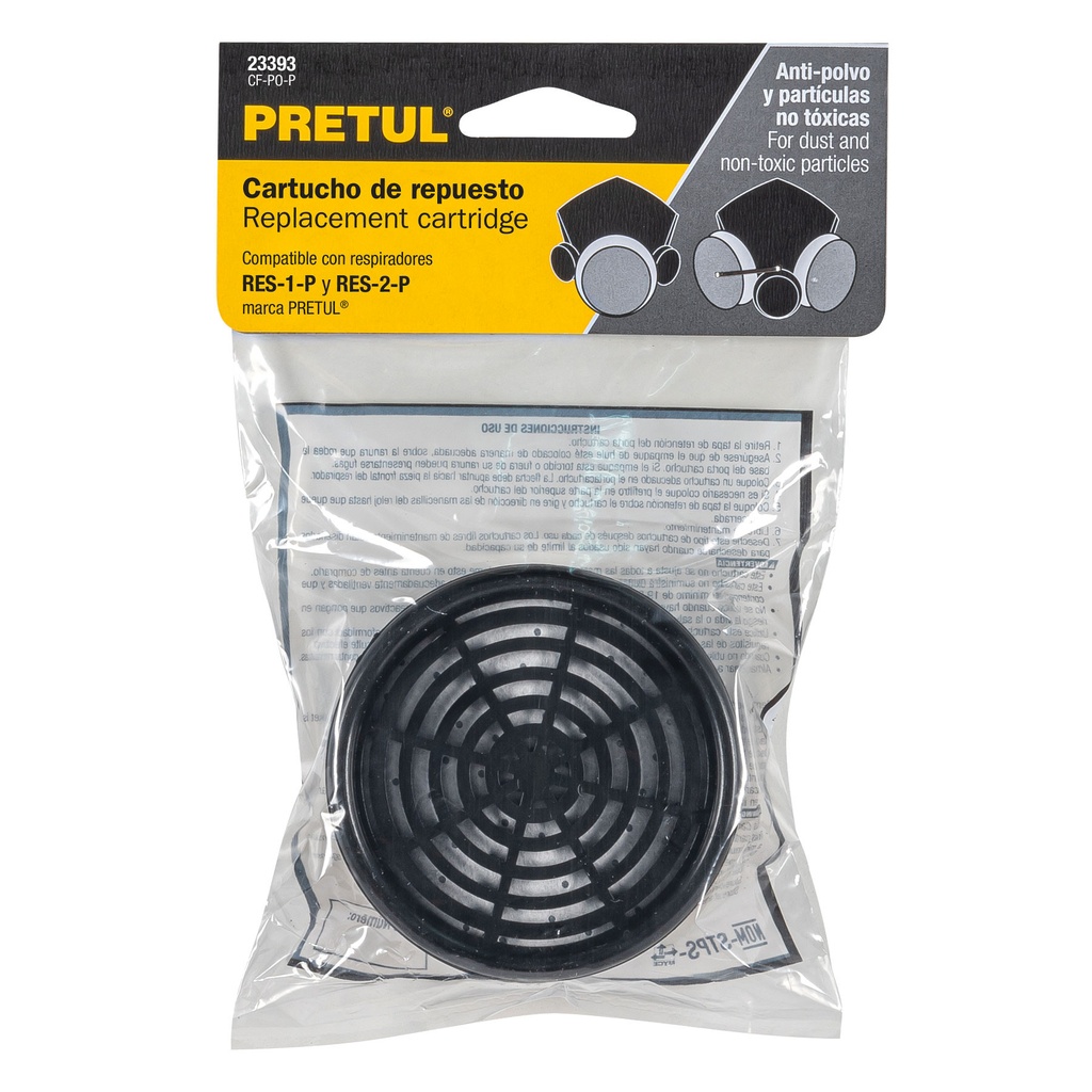 CARTUCHO PARA RESPIRADOR DE POLVOS 23393 TRUPER