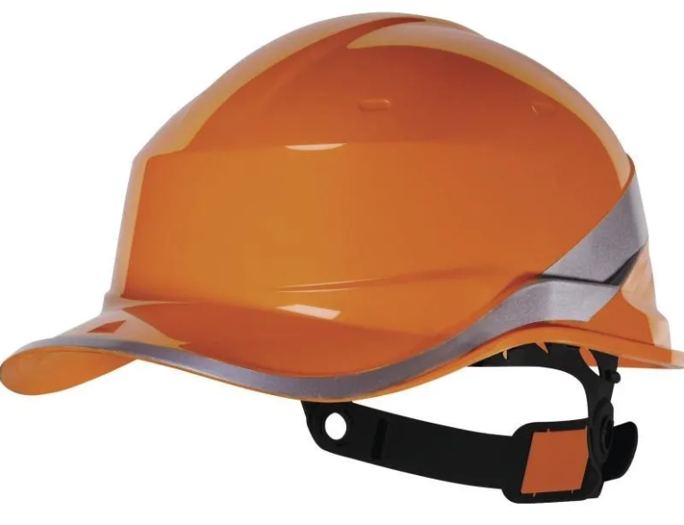 CASCO NARANJA C/REFLECTIVO DIAMOND