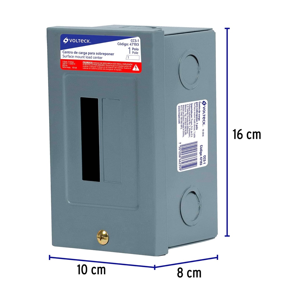 CENTRO CARGA P/SOBREPONER 1 POLO 47193 VOLTECK