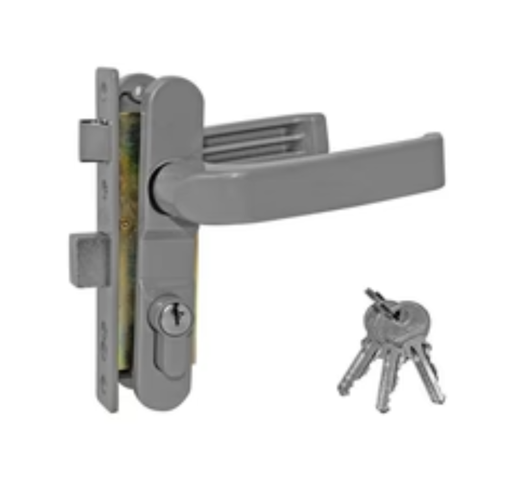 CERRADURA P/ALUMINIO GRIS CILINDRO EURO 2065 DEXTER