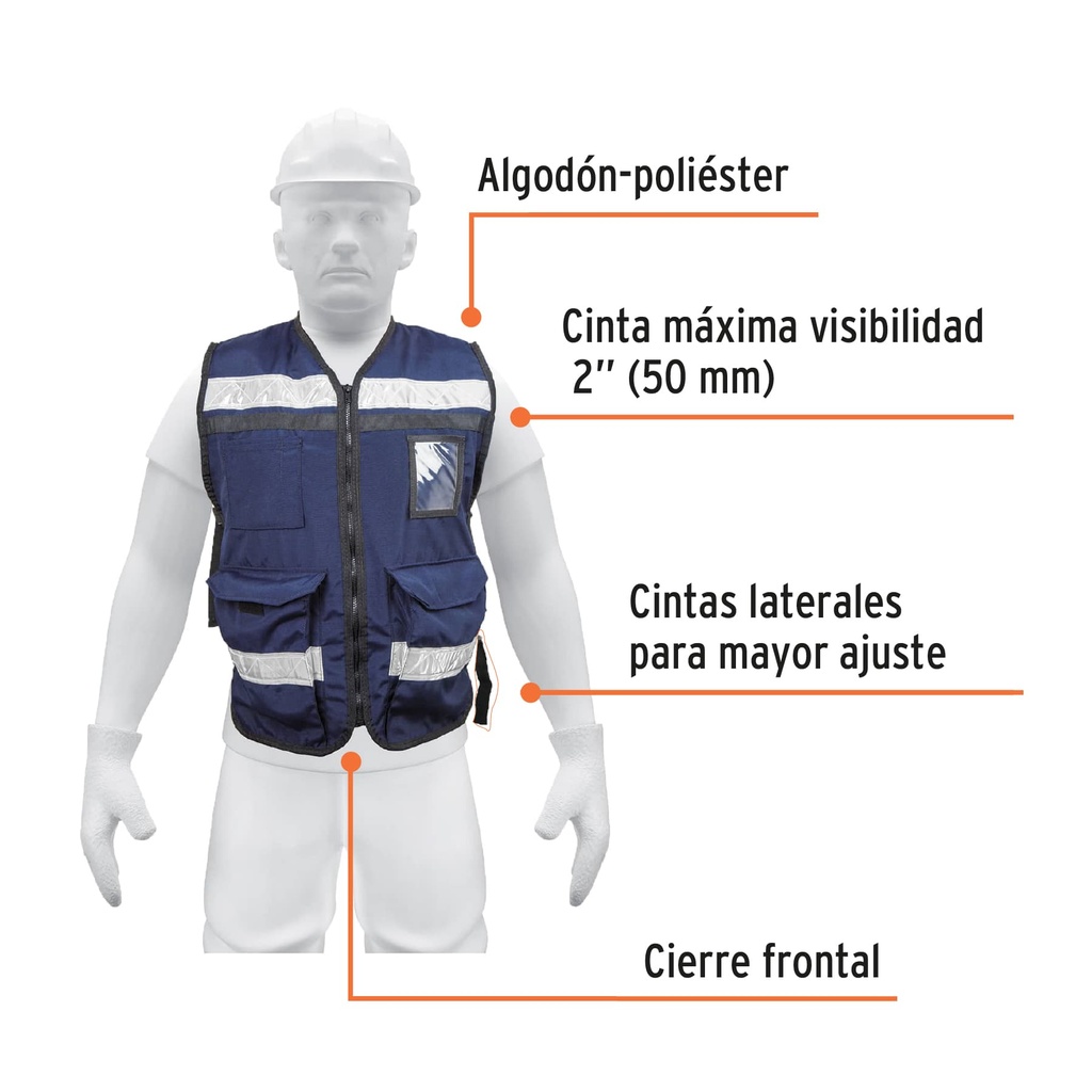 CHALECO BRIGADISTA ALTA VISIBILIDAD AZUL 14667 TRUPER