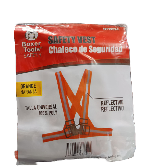CHALECO DE SEGURIDAD NARANJA TALLA UNIVE. NT19874 