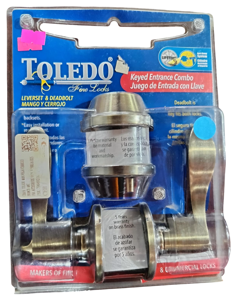 CHAPA BRONCE ANTIGUO V1500BA-US5 TOLEDO