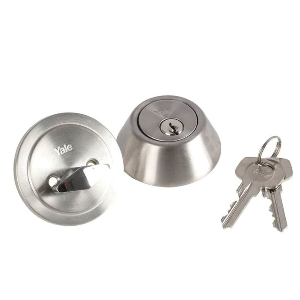 CHAPA CERROJO LLAVE/MARIPOSA INOX CROMO SATIN L301-US32D