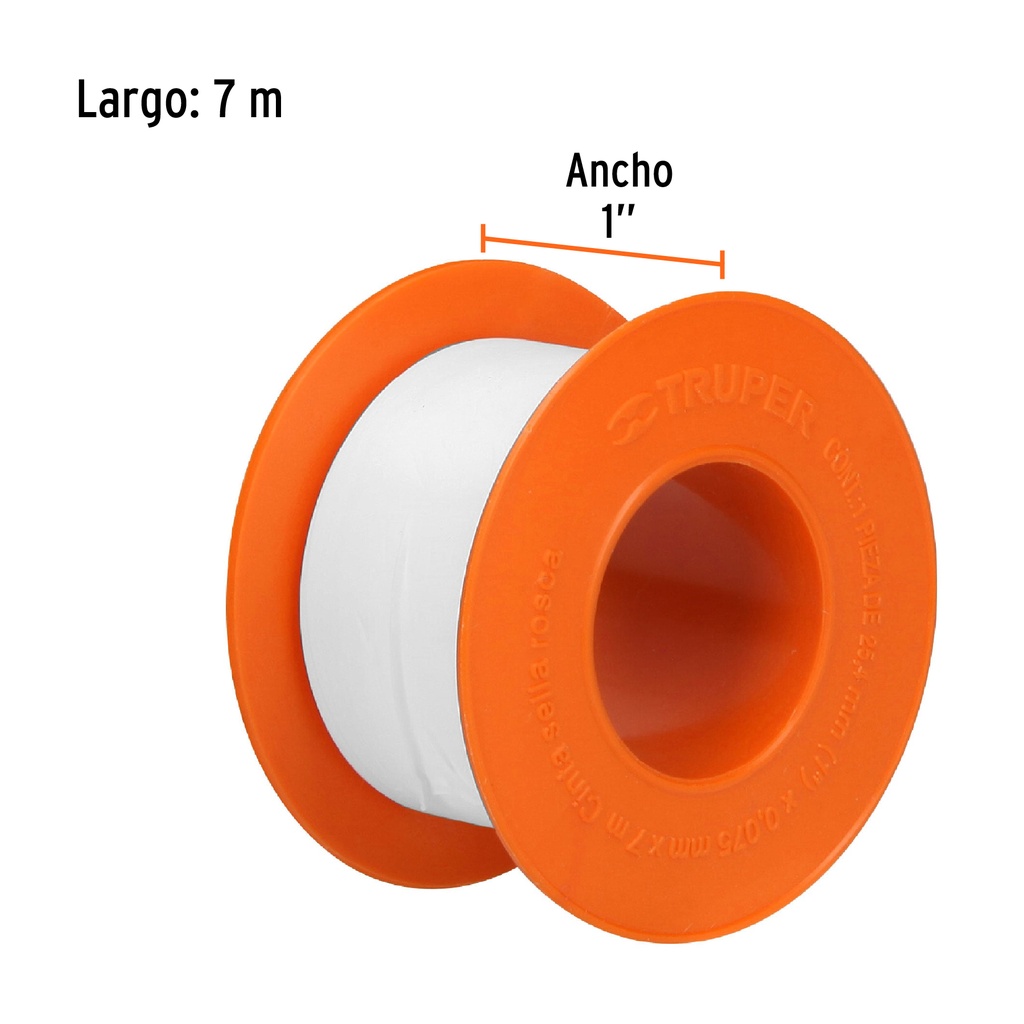 CINTA DE TEFLÓN 1" X 7 M 12511 TRUPER