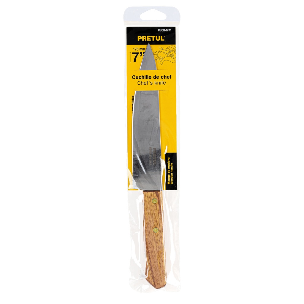 CUCHILLO DE CHEF, MANGO MADERA, 7" 23081 TRUPER