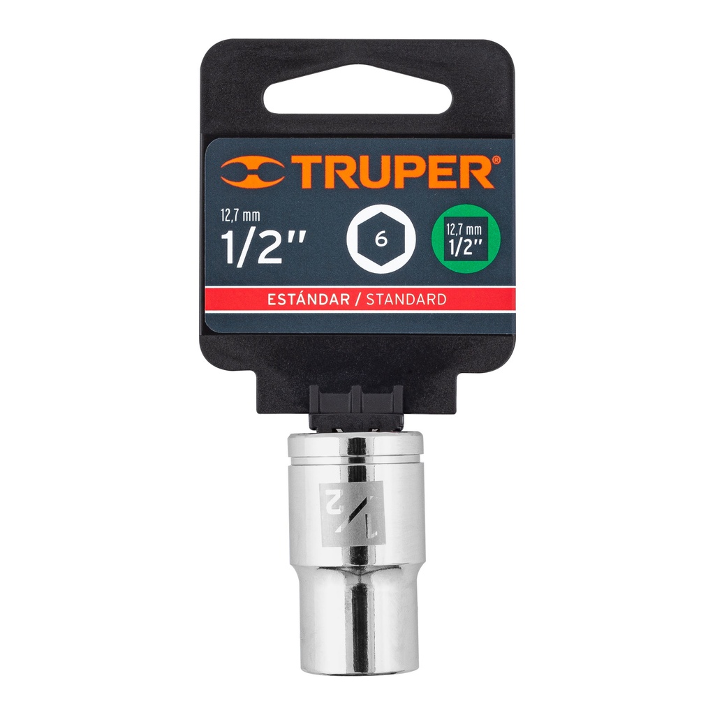 DADO CUADRO R1/2 PUNTA HEXAGONAL 1/2 13232 TRUPER